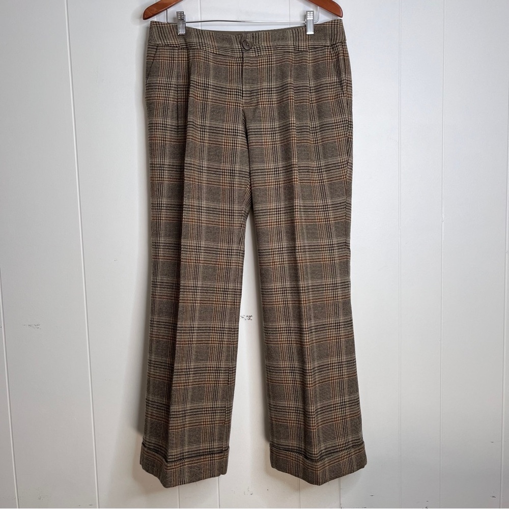 Massimo Brown Plaid Trousers